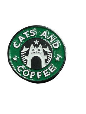 Cats Coffee Lapel Pin Drink Kitten Brooch Badge Accessories Jewelry Gift Pin